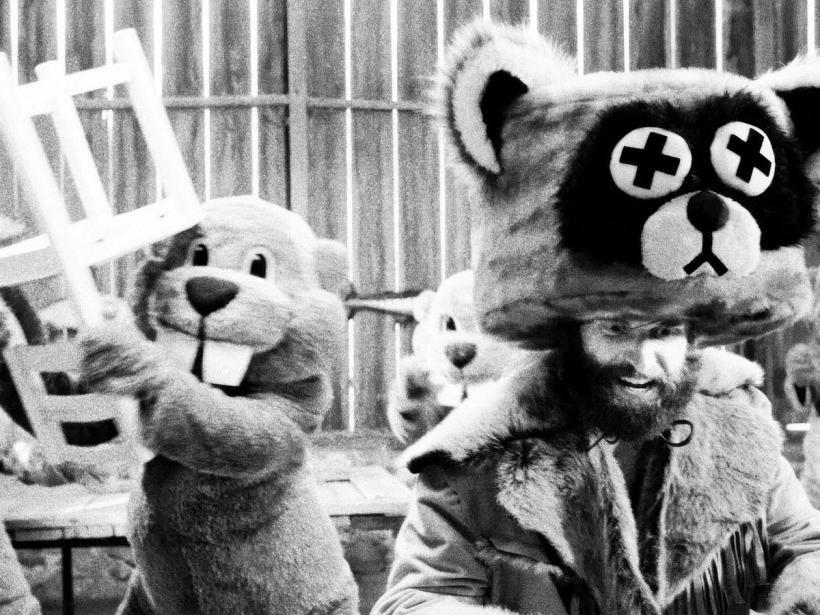 A beaver and a raccoon (not real).