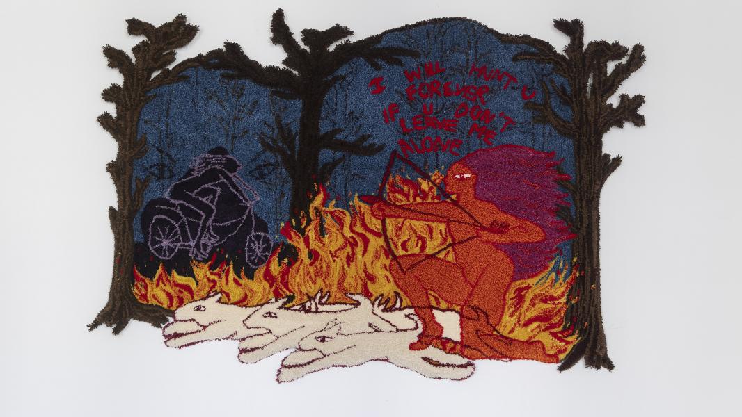 Sam Druant, I will hunt you, 170 x 260 cm, handgun tufted wool. Courtesy the artist kopie.jpg